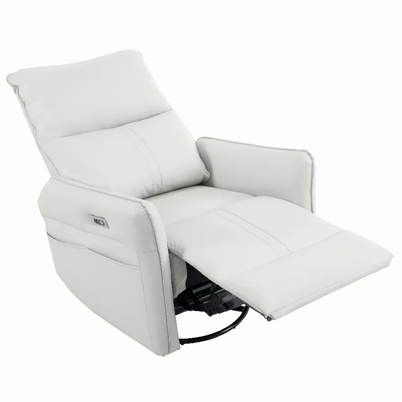 270° Power Swivel Rocker Recliner Chair, Electric Glider Reclining Sofa With Usb Ports, Power Swivel Glider, Rocking Chair Nursery Recliners For Living Room Bedroom 15
