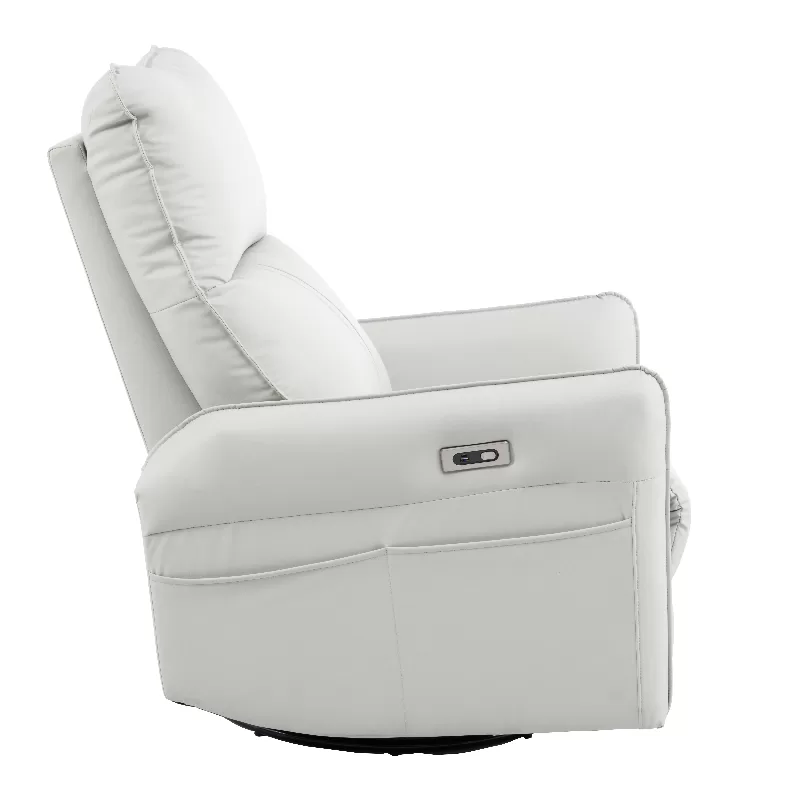270° Power Swivel Rocker Recliner Chair, Electric Glider Reclining Sofa With Usb Ports, Power Swivel Glider, Rocking Chair Nursery Recliners For Living Room Bedroom 7