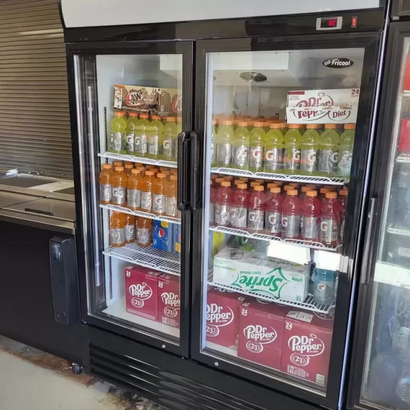 51" Glass Door Merchandiser Refrigerator Beverage Cooler with Swing door