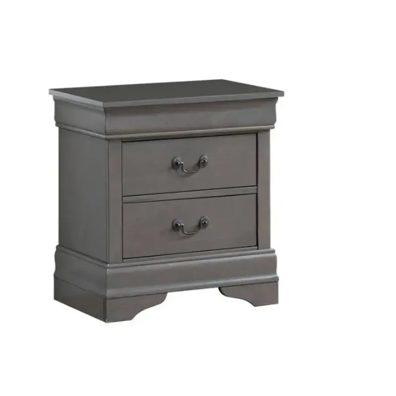 1pc Nightstand Louis Philippe Solid wood English Dovetail Construction Antique Nickle Hanging Pulls