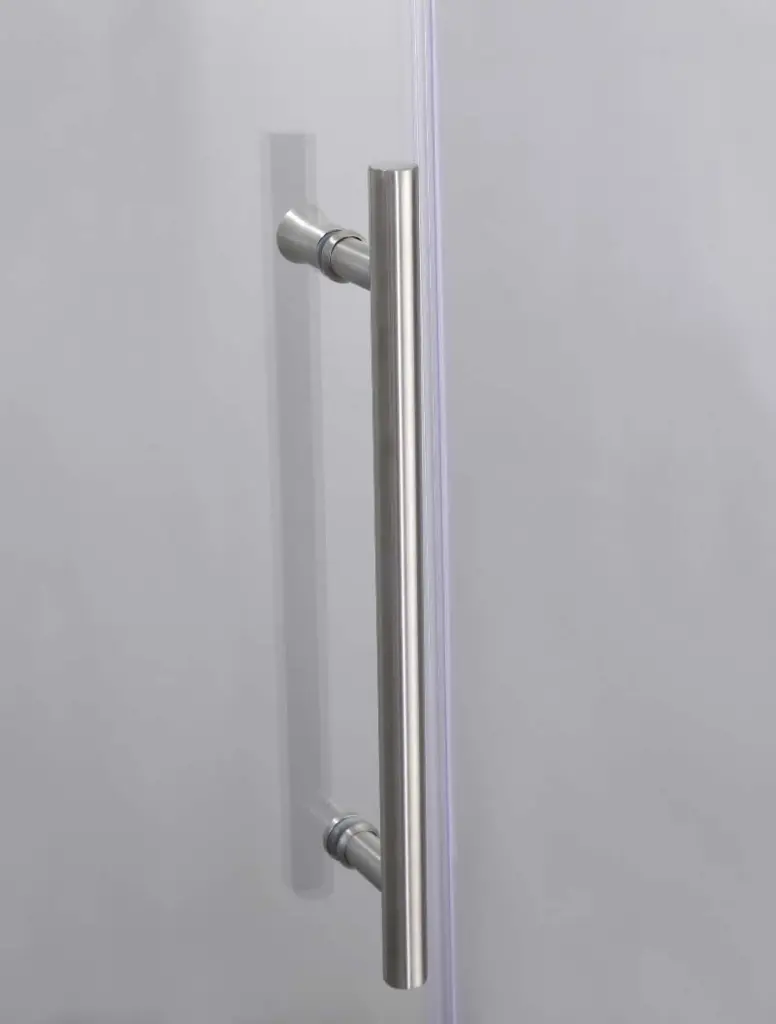 Frameless Shower Doors 60 Width X 76height With 38(10mm) Clear Tempered Glass, Brushed Nicel Finish 1